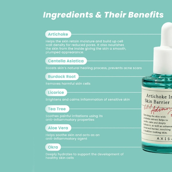 AXIS-Y Artichoke Intensive Skin Barrier Ampoule – Αμπούλα με αντιοξειδωτικές και αντιφλεγμονώδεις ιδιότητες 30ml
