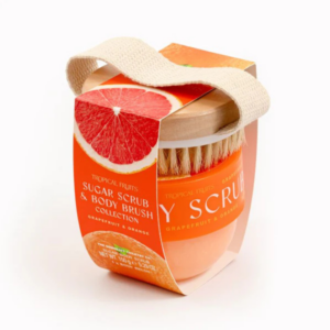 The Somerset Toiletry Body Scrub and Body Brush Set 150 gr-Orange and Grapefruit