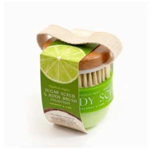 The Somerset Toiletry Body Scrub and Body Brush Set 150 gr-Coconut and Lime